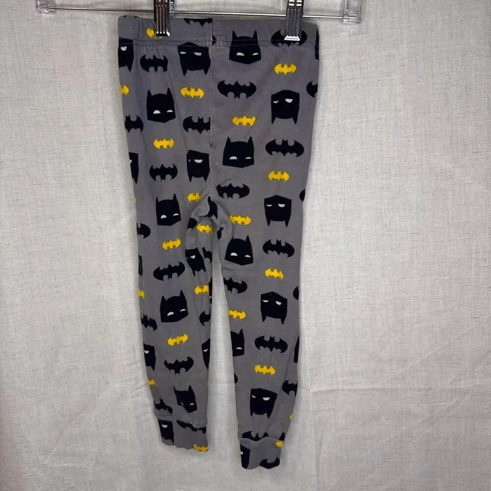 Batman Toddler Pajama Pants 4T Gray Black Yellow Comics